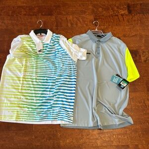 Golf shirts by Nike and Puma
